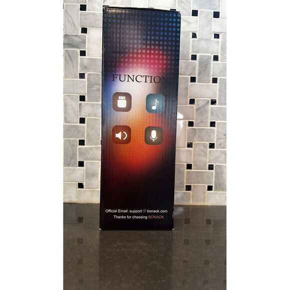 Bonaok Wireless Bluetooth Karaoke Microphone Portable Speaker Rose Gold USB - Picture 8 of 9